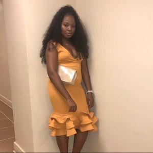 Yellow occasion dress